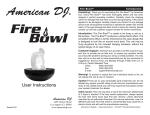 American DJ Fire Bowl DJ Equipment User Manual
