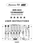 American Audio XDM-3633 Musical Instrument User Manual