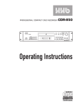 Americana Appliances CDR-850 Stereo System User Manual