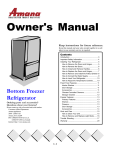 Amana Bottom-Freezer Refrigerator Refrigerator User Manual
