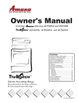Amana ACF4205A Stove User Manual