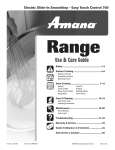 Amana 8113P550-60 Range User Manual