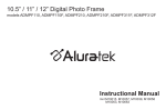 Aluratek M10015 Digital Photo Frame User Manual