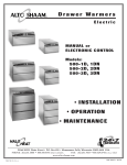 Alto-Shaam 2DN Food Warmer User Manual