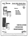 Alto-Shaam 1000-SK/II Oven User Manual