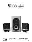 Altec Lansing 221 Speaker User Manual