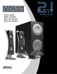 Altec Lansing 2100 Speaker User Manual