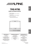 Alpine TME-M790 Car Video System User Manual