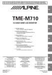 Alpine TME-M710 Car Stereo System User Manual