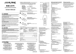 Alpine RUE-4191 Universal Remote User Manual