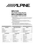 Alpine MRV-F340 Stereo Amplifier User Manual