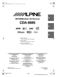 Alpine CDA-9885 Car Stereo System User Manual