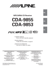 Alpine CDA-9853 CD Player User Manual