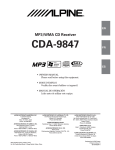 Alpine CDA-9847 CD Player User Manual