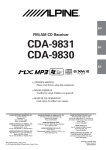 Alpine CDA-9830 Stereo System User Manual