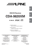 Alpine CDA-9820XM Car Stereo System User Manual