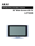 Akai LCT3226 Flat Panel Television User Manual