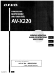 Aiwa AV-X220 Stereo System User Manual