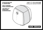 Air-O-Swiss AOS2055A Humidifier User Manual