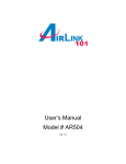 Airlink101 AR504 Network Router User Manual