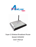 Airlink101 AR420W Network Router User Manual