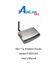 Airlink101 AR315W Network Router User Manual