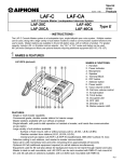 Aiphone LAF-CA Car Stereo System User Manual