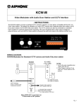 Aiphone KCW-M Camera Accessories User Manual