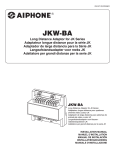 Aiphone JKW-BA Network Card User Manual