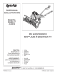 Agri-Fab 45-0418 Snow Blower User Manual