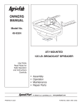 Agri-Fab 45-0324 Spreader User Manual