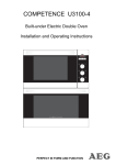 AEG U3100-4 Double Oven User Manual