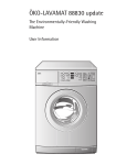 AEG 88830 Washer User Manual