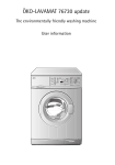 AEG 76730 Washer User Manual