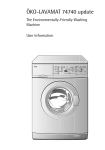 AEG 74740 Washer User Manual