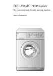 AEG 74335 Washer User Manual
