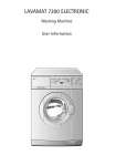 AEG 7200 Washer User Manual