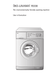 AEG 70330 Washer User Manual