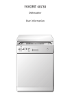 AEG 40730 Dishwasher User Manual
