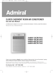 Admiral AAWV-06CR1FAU Air Conditioner User Manual