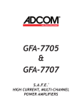 Adcom 7705 Stereo System User Manual