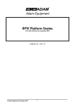 Adam Equipment BFW Postal Equipment User Manual