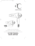 AC International AC1875 Hair Dryer User Manual