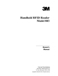 3M 803 Barcode Reader User Manual