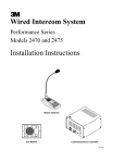 3M 2470 Intercom System User Manual