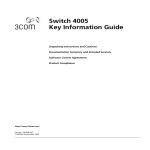 3Com 4005 Switch User Manual