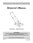 MTD 030 Series Operator`s manual
