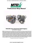 MTD 420 Series Service manual