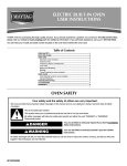ELECTRIC BUILT-IN OVEN USER INSTRUCTIONS