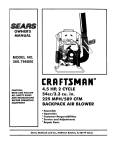 Craftsman 360.796800 Owner`s manual